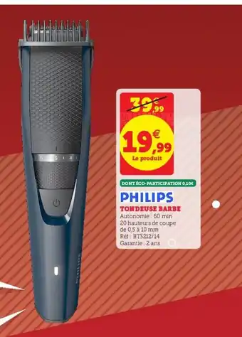 Hyper U Tondeuse Barbe Réf : BT3212/14 offre