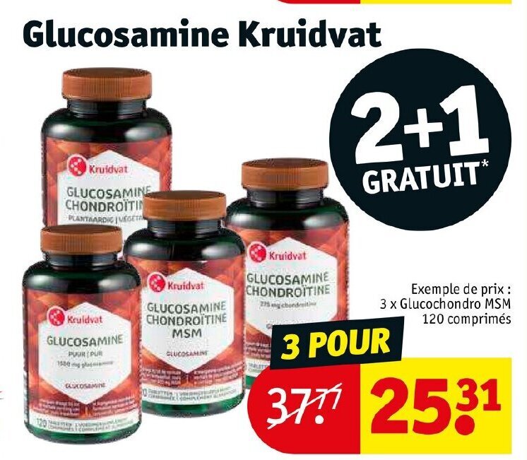 Promo Glucosamine Kruidvat chez Kruidvat