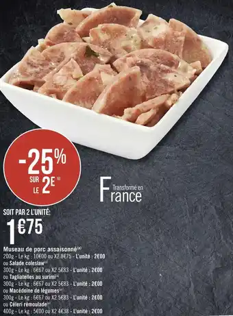 Géant Casino Museau de porc assaisonné offre