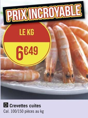 Géant Casino Crevettes cuites offre