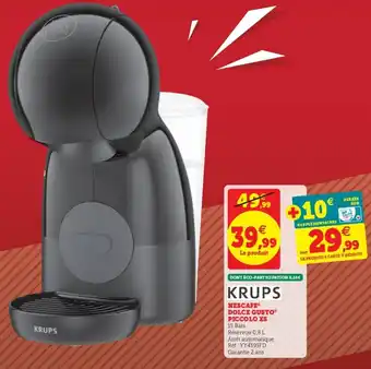 Hyper U Nescafe Dolce Gusto Piccolo XS Réf : YY4395FD offre