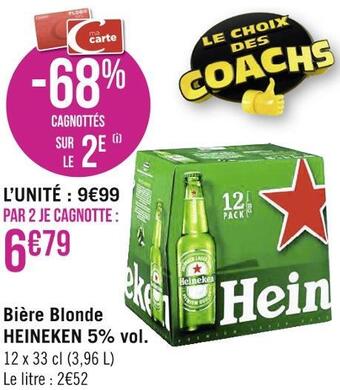 Géant Casino Heineken bière blonde 5% vol. offre