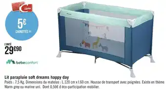 Géant Casino Bébéconfort lit parapluie soft dreams happy day offre