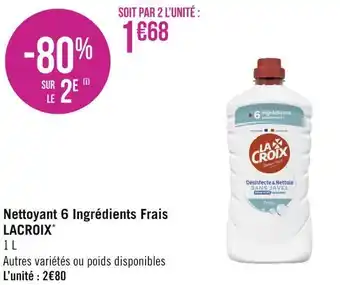 Géant Casino Nettoyant 6 ingrédients frais offre