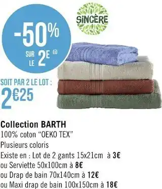 Géant Casino Sincère collection barth offre