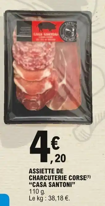 E.Leclerc "CASA SANTONI" assiette de charcuterie corse offre