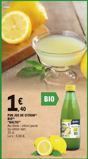 E.Leclerc "BALTIC" pur jus de citron bio offre