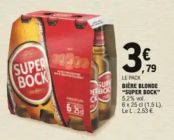 E.Leclerc "SUPER BOCK" bière blonde offre