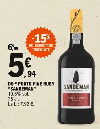 E.Leclerc "SANDEMAN" do porto fine ruby offre