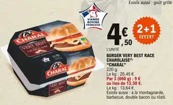 E.Leclerc "CHARAL" burger very best race charolaise" offre