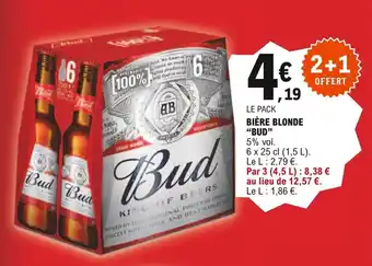 E.Leclerc "BUD" bière blonde offre