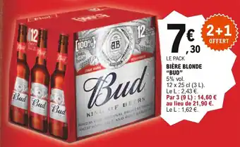 E.Leclerc "BUD" bière blonde offre