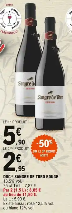 Doc sangre de toro rouge