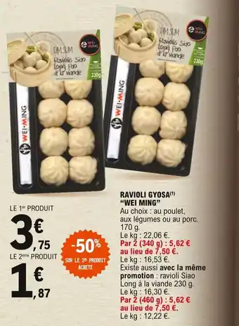E.Leclerc "WEI MING" ravioli gyosa offre