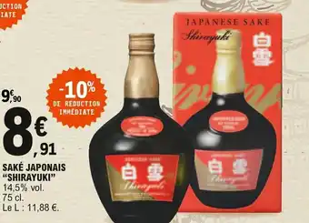 E.Leclerc "SHIRAYUKI" saké japonais offre