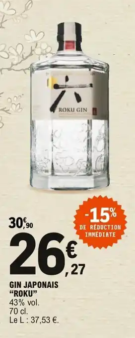 E.Leclerc "ROKU" gin japonais offre
