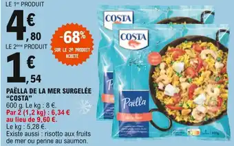 E.Leclerc "COSTA" paëlla de la mer surgelée offre