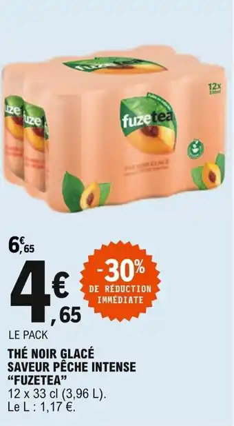 E.Leclerc "FUZETEA" thé noir glacé saveur pêche intense offre
