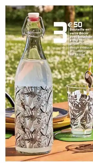 Gifi Bouteille en verre offre