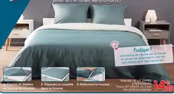 Gifi Parure de Lit Zippée 2 Personnes offre