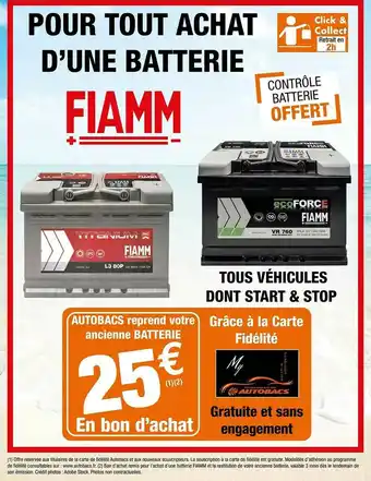 Autobacs Batterie Fiamm offre