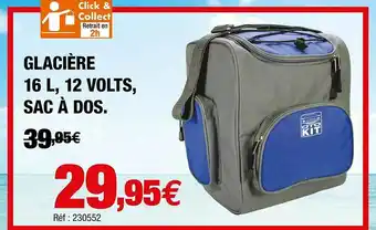 Autobacs Glacière 16 L, 12 Volts, Sac à Dos offre