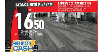Brico Cash Lame Pvc Clipsable 5 Mm offre