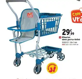 JouéClub Chariot Avec Porte-bebe offre