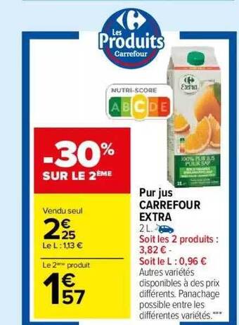 Carrefour Market Pur Jus Carrefour Extra offre