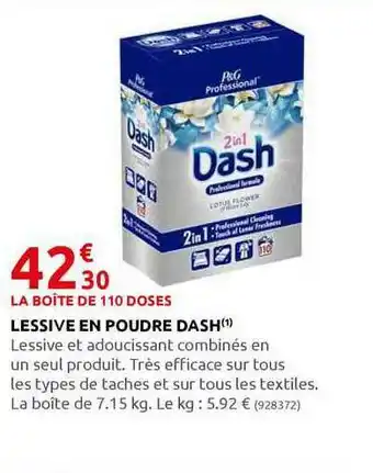 Rural Master Lessive En Poudre Dash offre