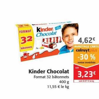 Colruyt Kinder Chocolat offre