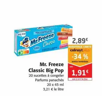 Colruyt Mr. Freeze Classic Big Pop offre