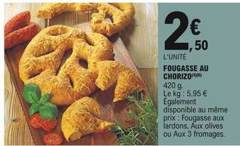 E.Leclerc Fougasse Au Chorizo offre