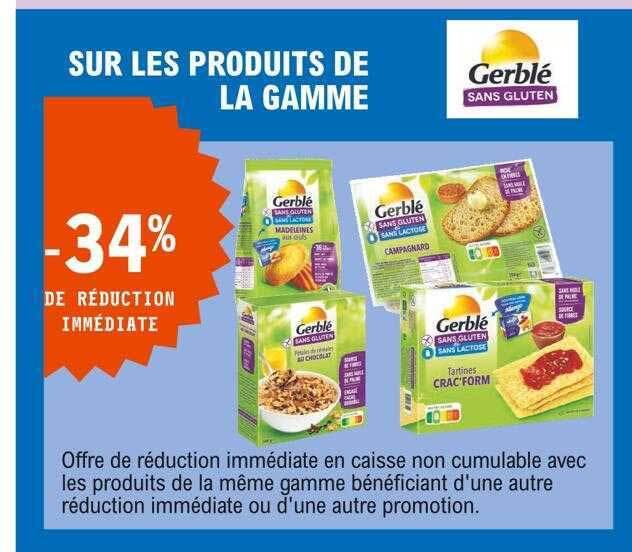 Promo La Gamme Gerblé Sans Gluten chez E.Leclerc