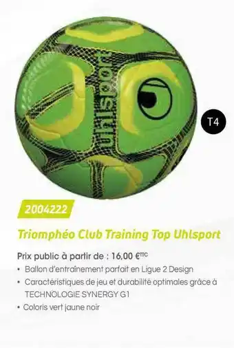 Casal Sport Triomphéo Club Training Top Uhlsport 2004222 offre