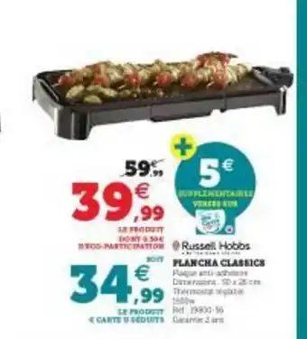 Hyper U Plancha Classics Russell Hobbs offre