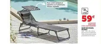 Hyper U Bain De Soleil Pliant offre