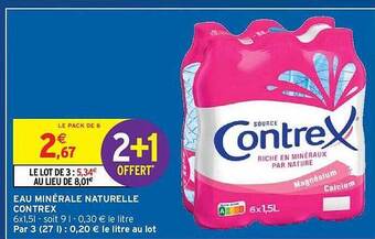 Intermarché Hyper Eau Minérale Naturelle Contrex offre