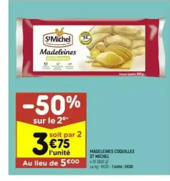 Leader Price Madeleines Coquilles St Michel offre