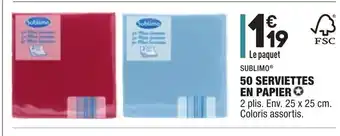ALDI 50 Serviettes en Papier offre