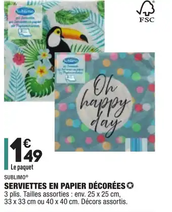 Serviettes en Papier décorées