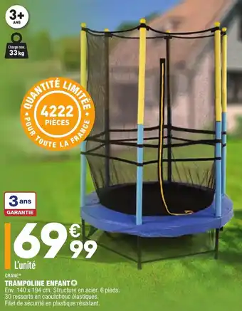 ALDI Trampoline enfant offre