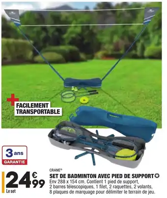 ALDI Set de Badminton avec pied de support offre