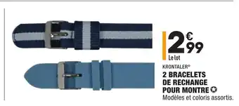 ALDI 2 Bracelets de Rachange Pour Montre offre