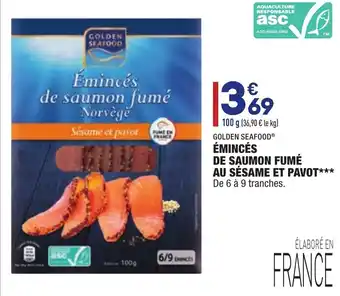ALDI Emincés de saumon fumé au sésame et Pavot offre