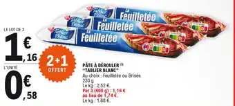 E.Leclerc Pâte à dérouler Tablier Blanc offre