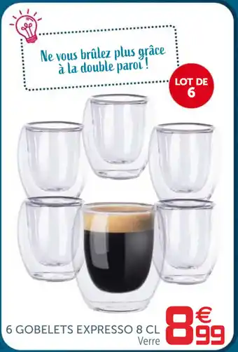 6 Gobelets Expresso 8 CL