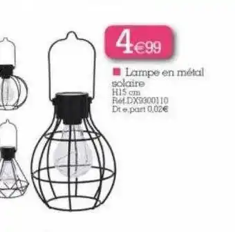 Kandy Lampe En Métal Solaire offre