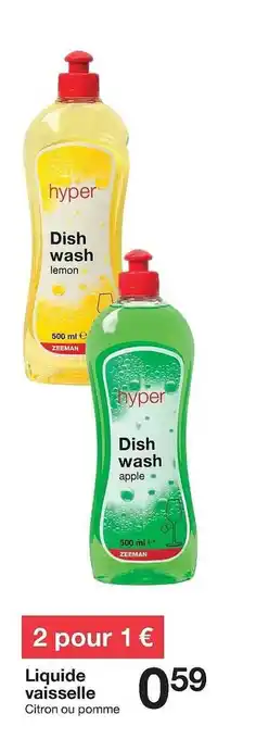 Zeeman Liquide Vaisselle Hyper offre
