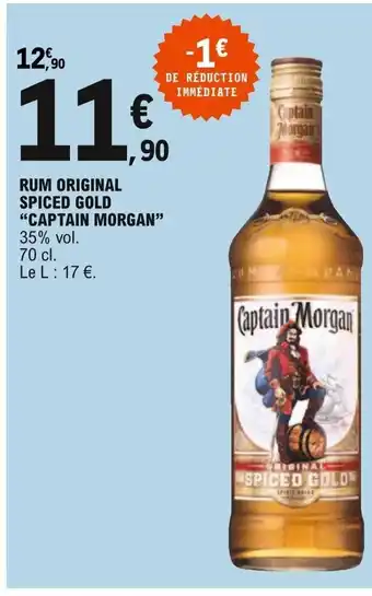 E.Leclerc Rum Original Spiced Gold captain Morgan offre